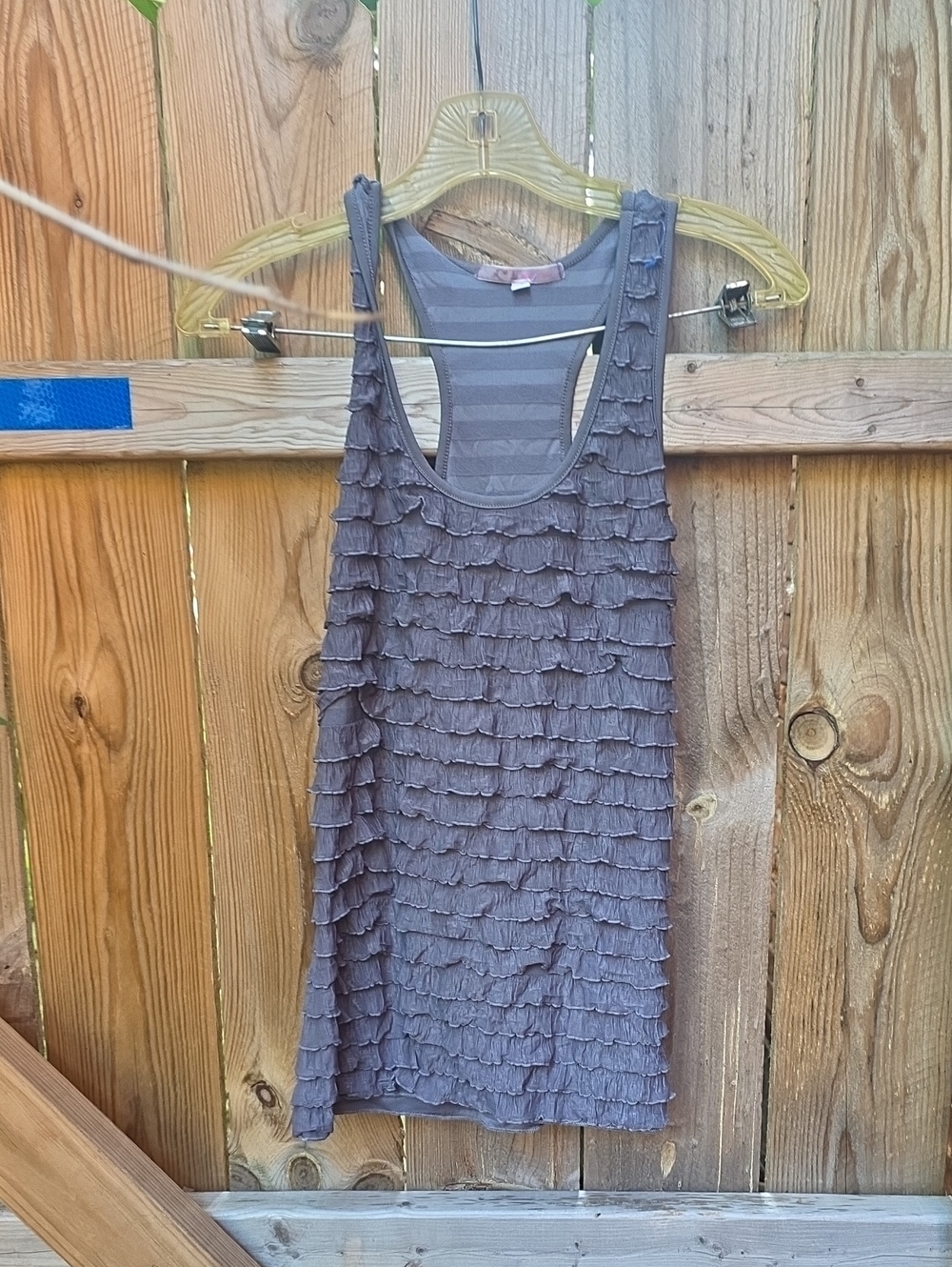 Women’s Ruffle Tank Dress - Gray